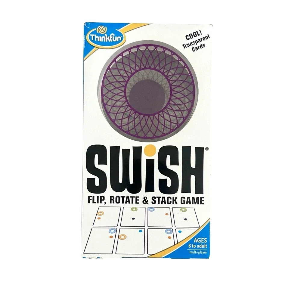 ThinkFun Swish Card Game Ages 8+ Transparent Cards Family Fun‎
